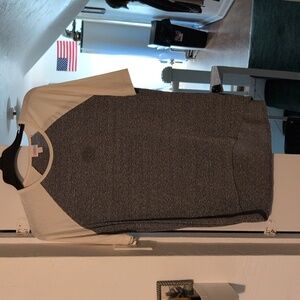 Women's Two-Tone Gray and Cream Shirt